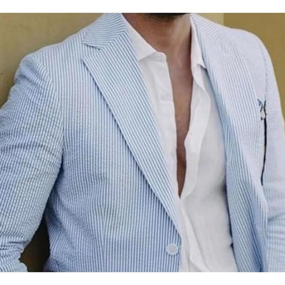 (b40/20) Mogu 2 Pieces Mens Suit Buttons Blazer Pants Set Size 3 Xl (42x33)